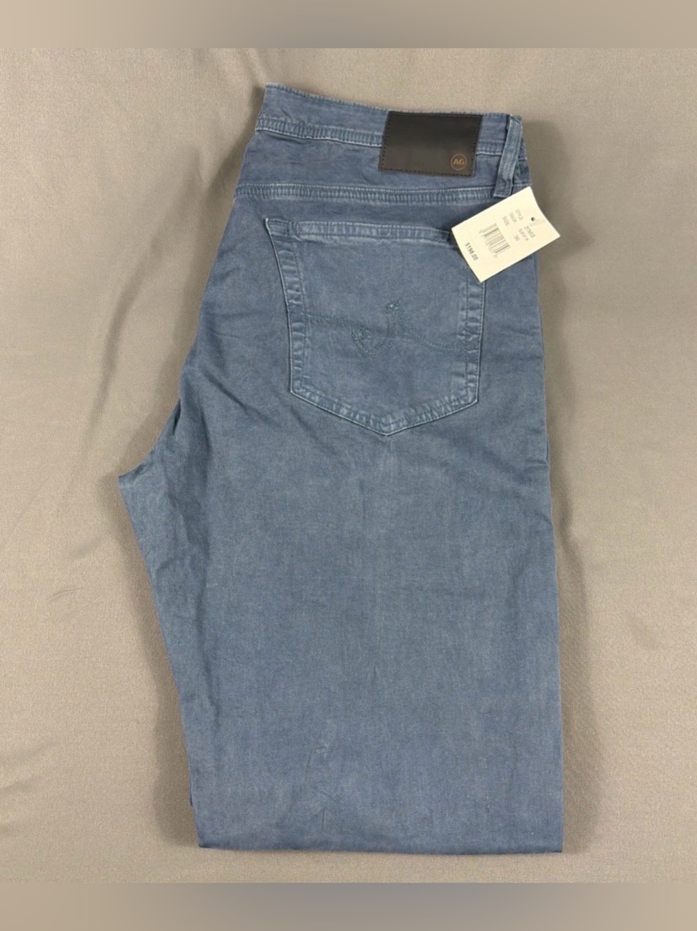 AG Pants Everett Slim Straight 36 x 34 Bright Night Blue Cotton Cotton MSRP $198